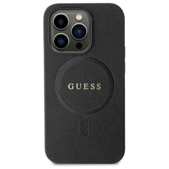 Guess case for iPhone 11 GUHMN61PSAHMCK black HC PU Saffiano Magsafe 3666339155667