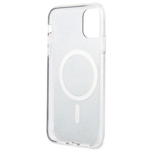 Guess set case + charger for iPhone 11 6,1&quot; GUBPN61H4EACSW brown hard case 4G Print MagSafe 3666339103385