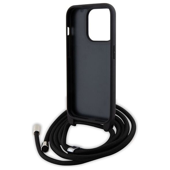 Karl Lagerfeld case for iPhone 15 Pro 6,1&quot; KLHCP15LSASKNPSK black HC Saffiano Ikonik Metal Pin Monogram Crossbody 3666339165895