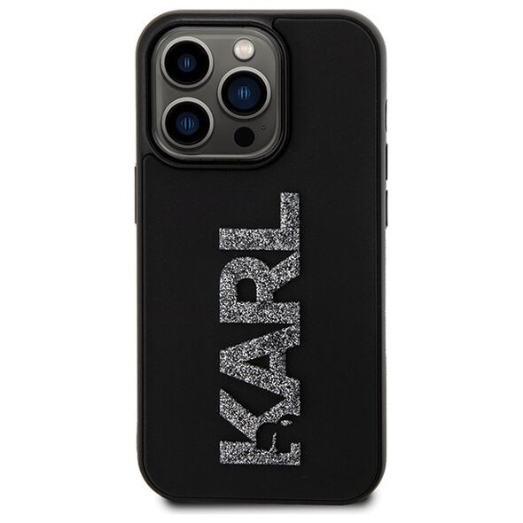 Karl Lagerfeld case for iPhone 15 Pro 6,1&quot; KLHCP15L3DMBKCK black HC 3D Logo Glitter 3666339166618