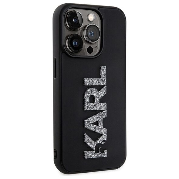 Karl Lagerfeld case for iPhone 15 Pro 6,1&quot; KLHCP15L3DMBKCK black HC 3D Logo Glitter 3666339166618