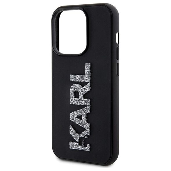 Karl Lagerfeld case for iPhone 15 Pro 6,1&quot; KLHCP15L3DMBKCK black HC 3D Logo Glitter 3666339166618