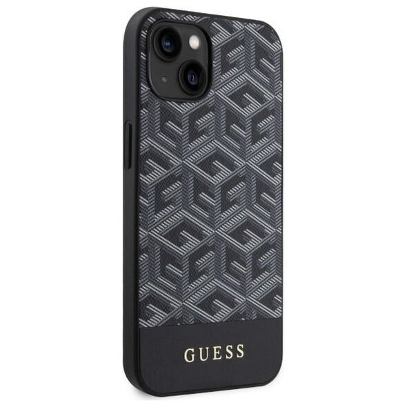 Guess case for iPhone 14 Plus 6,7&quot; GUHMP14MHGCFSEK black hard case GCube Stripes MagSafe 3666339112431