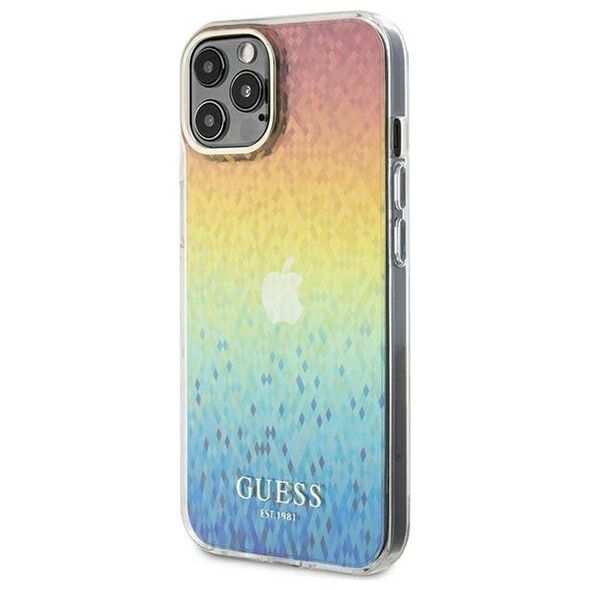 Guess case for  iPhone 12 / 12 Pro 6,1&quot; GUHCP12MHDECMI HC IML FACETED MIRROR DISCO IRIDESCENT 3666339172220