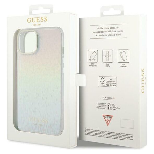 Guess case for  iPhone 12 / 12 Pro 6,1&quot; GUHCP12MHDECMI HC IML FACETED MIRROR DISCO IRIDESCENT 3666339172220
