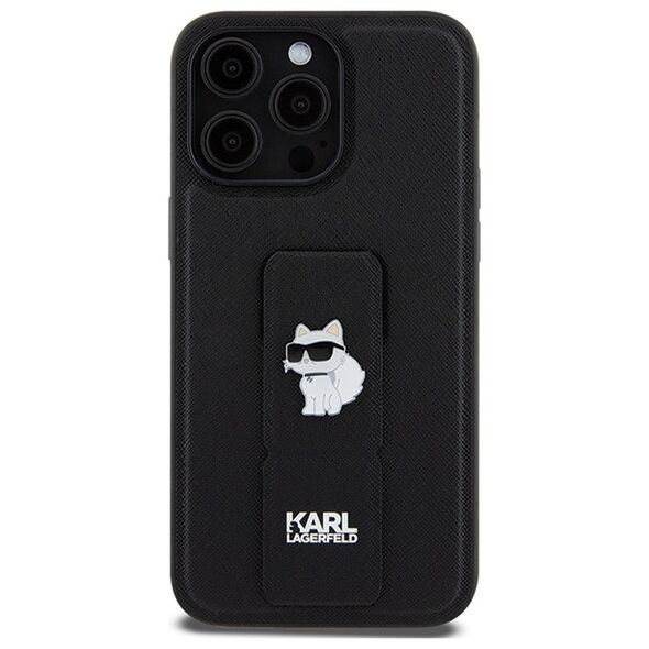 Karl Lagerfeld case for iPhone 13 Pro 6,1&quot; KLHCP13LGSACHPK HC GRIPSTAND SAFFIANO CHOUPETTE PINS BLACK 3666339207373