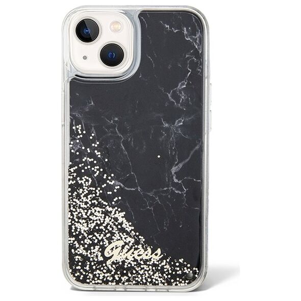 Guess case for iPhone 14 6,1&quot; GUHCP14SLCSGSGK black hard case Liquid Glitter Marble 3666339127282