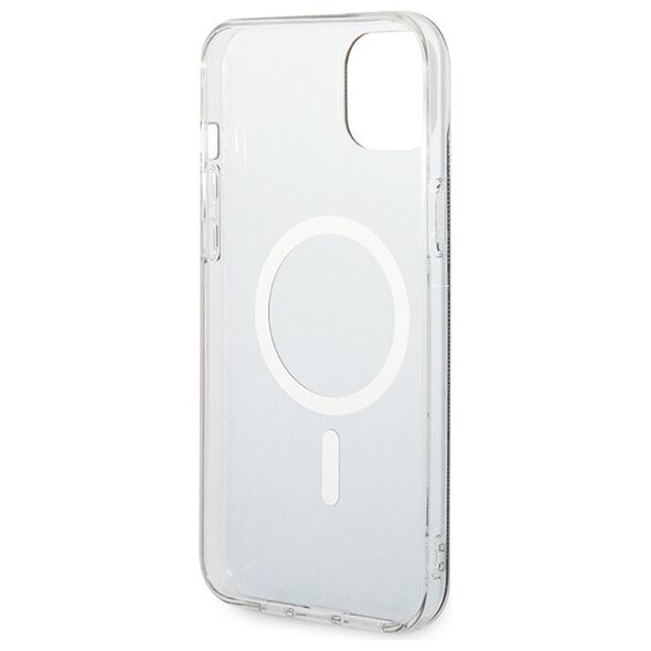 Guess set case + charger for iPhone 14 Plus 6,7&quot; GUBPP14MH4EACSK black hard case 4G Print MagSafe 3666339102821