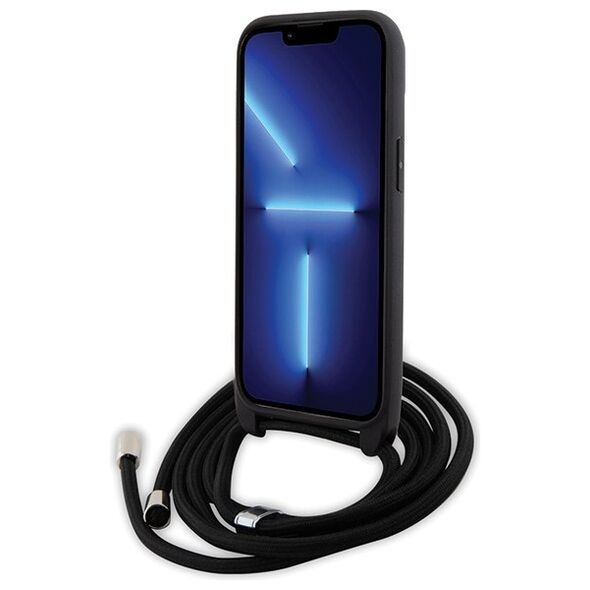 Karl Lagerfeld case for iPhone 15 6,1&quot; KLHCP15SSASKNPSK black HC Saffiano Ikonik Metal Pin Monogram Crossbody 3666339165871