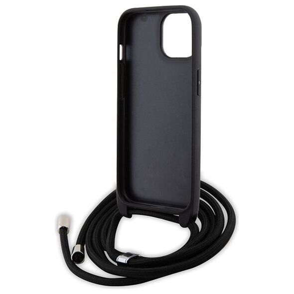 Karl Lagerfeld case for iPhone 15 6,1&quot; KLHCP15SSASKNPSK black HC Saffiano Ikonik Metal Pin Monogram Crossbody 3666339165871
