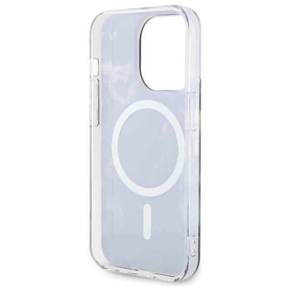 Guess case for iPhone 14 Pro Max 6,7&quot; GUHMP14XHTMRSK black hard case Golden Marble MagSafe 3666339115784
