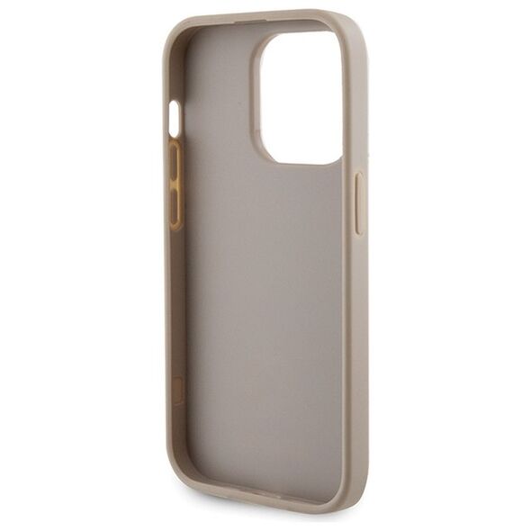 Guess case for iPhone 15 Pro 6,1&quot; GUHCP15LPS4DGPD gold HC PU 4G Metal Logo Strass 3666339151027