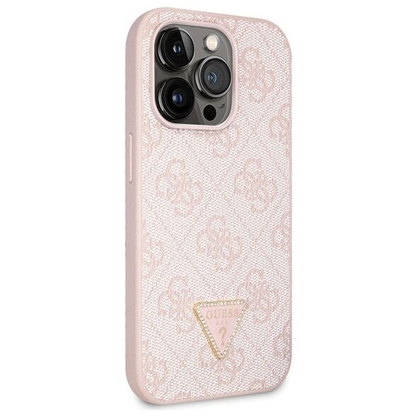 Guess case for iPhone 15 Pro 6.1&quot; GUHCP15LP4TDSCPP pink hardcase Crossbody 4G Metal Logo 3666339147242