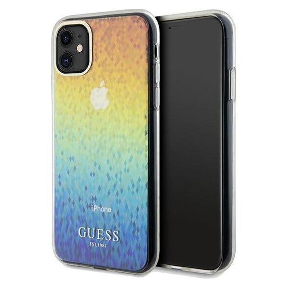 Guess case for  iPhone 11 GUHCN61HDECMI HC IML FACETED MIRROR DISCO IRIDESCENT 3666339172213