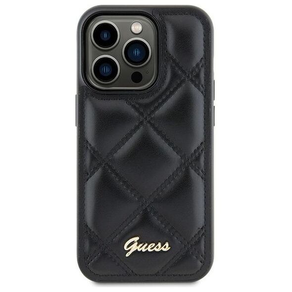 Guess case for Samsung Galaxy S23 FE GUHCS23FEPSQSQSK GUESS HC PU QUILTED METAL LOGO BLACK 3666339218713