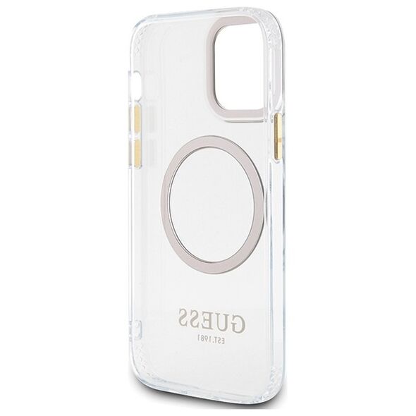 Guess case for iPhone 12 / 12 Pro 6,1&quot; GUHMP12MHTRMD gold HC MAGSAFE METAL OUTLINE 3666339169923