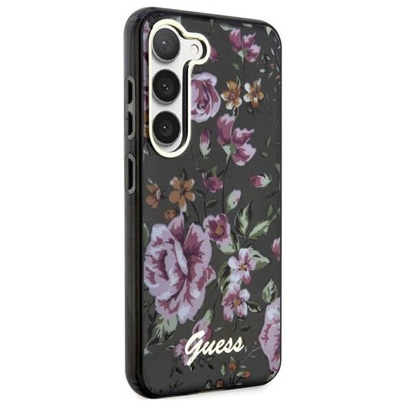 Guess case for Samsung Galaxy S23 Plus GUHCS23MHCFWSK black HC IML Flower 3666339117207