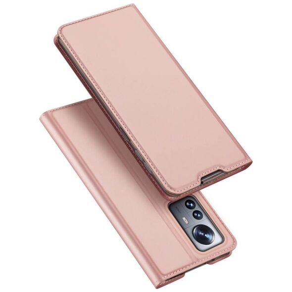 Case XIAOMI 12 PRO with a Flip Dux Ducis Skin Leather light pink 6934913041536