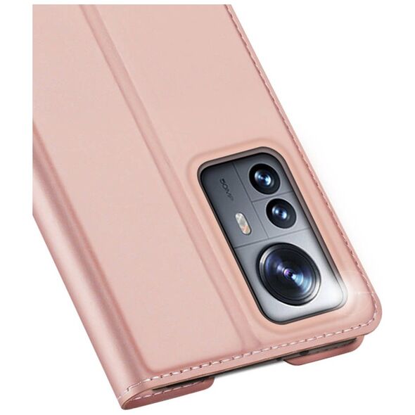 Case XIAOMI 12 PRO with a Flip Dux Ducis Skin Leather light pink 6934913041536