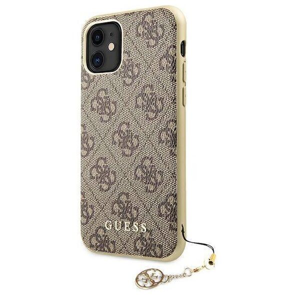 Original Case IPHONE 11 Guess Hard Case 4G Charms Collection (GUHCN61GF4GBR) brown 3700740468081
