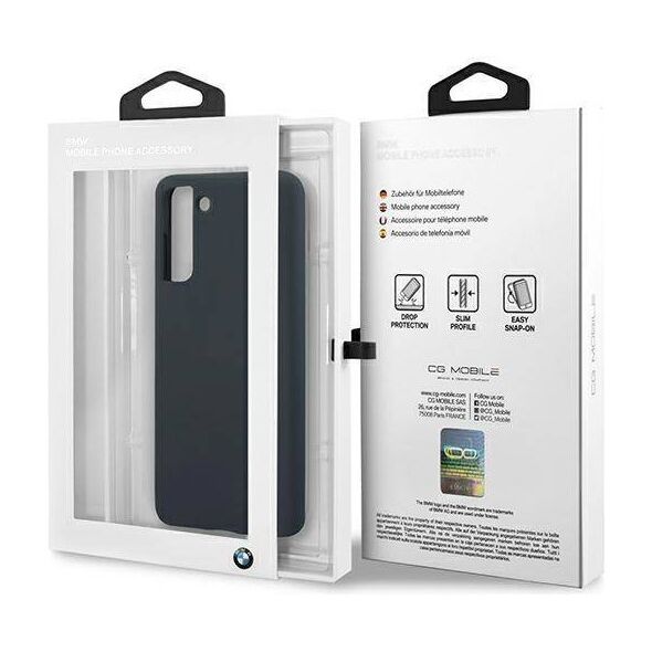 Original Case SAMSUNG GALAXY S21+ BMW Hardcase Silicone Signature (BMHCS21MSILNA) navy blue 3700740497364