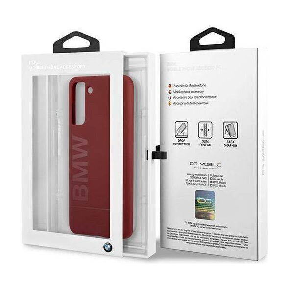 Original Case SAMSUNG GALAXY S21+ BMW Hardcase Silicone Signature Logo (BMHCS21MSLBLRE) red 3700740497425