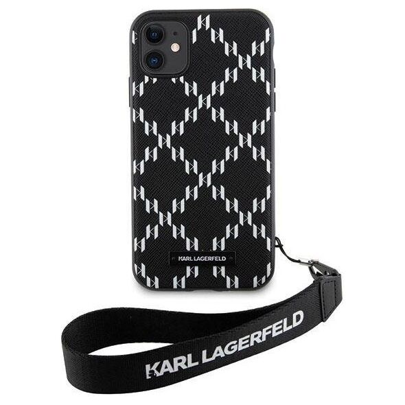 Original Case IPHONE 11 Karl Lagerfeld Hardcase Monogram Losange Saffiano (KLHCN61SAKLMBSK) black 3666339169992