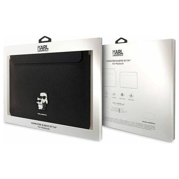 Bag LAPTOP 14" Karl Lagerfeld Sleeve Saffiano Karl&Choupette (KLCS14SAKCPMK) black 3666339124205