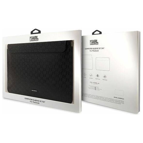Bag LAPTOP 14" Karl Lagerfeld Sleeve Saffiano Plaque (KLCS14SAKLHPK) black 3666339124229