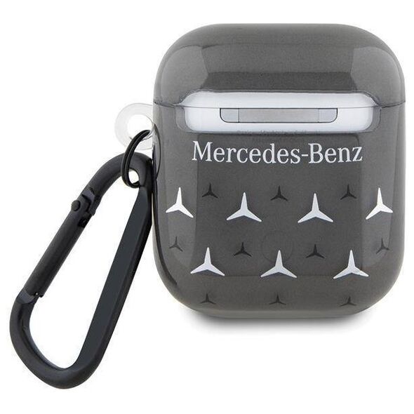 Original Case APPLE AIRPODS PRO 1 / 2 Mercedes Cover Large Star Pattern (MEA28DPMGS) black 3666339094508
