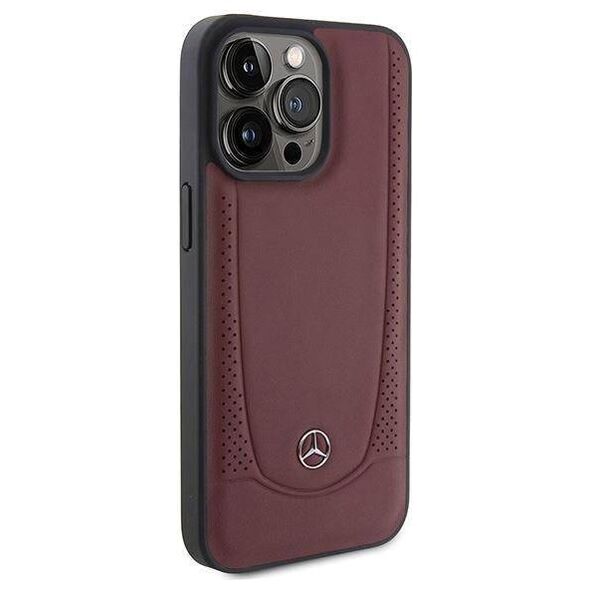 Case APPLE IPHONE 15 PRO Mercedes Leather Urban Line (MEHCP15LARMRE) red 3666339171834