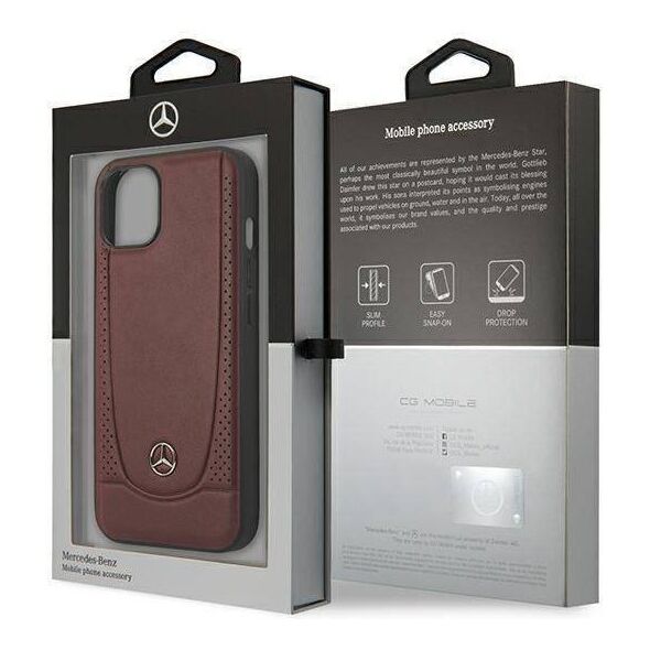 Case APPLE IPHONE 15 Mercedes Leather Urban Line (MEHCP15SARMRE) red 3666339171827