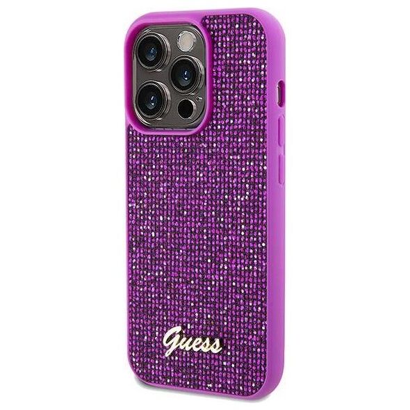 Original Case IPHONE 14 PRO Guess Hardcase Disco Metal Script (GUHCP14LPMSDGSF) 3666339173692