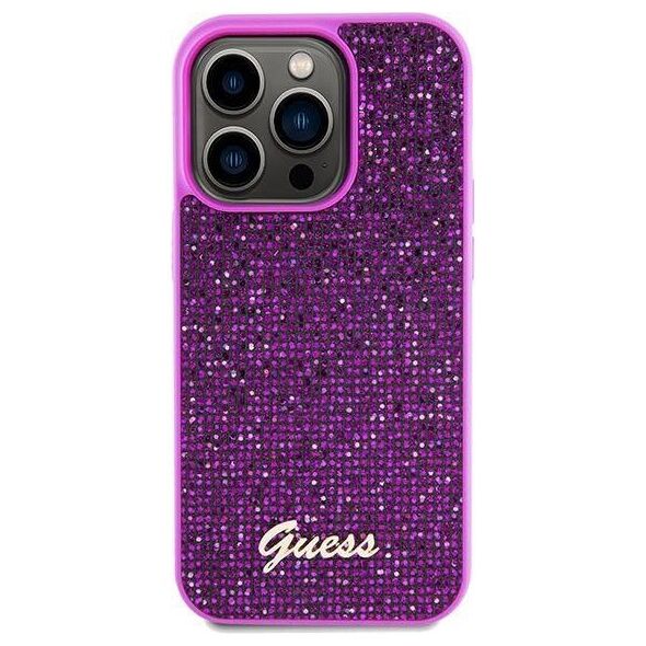 Original Case IPHONE 14 PRO Guess Hardcase Disco Metal Script (GUHCP14LPMSDGSF) 3666339173692