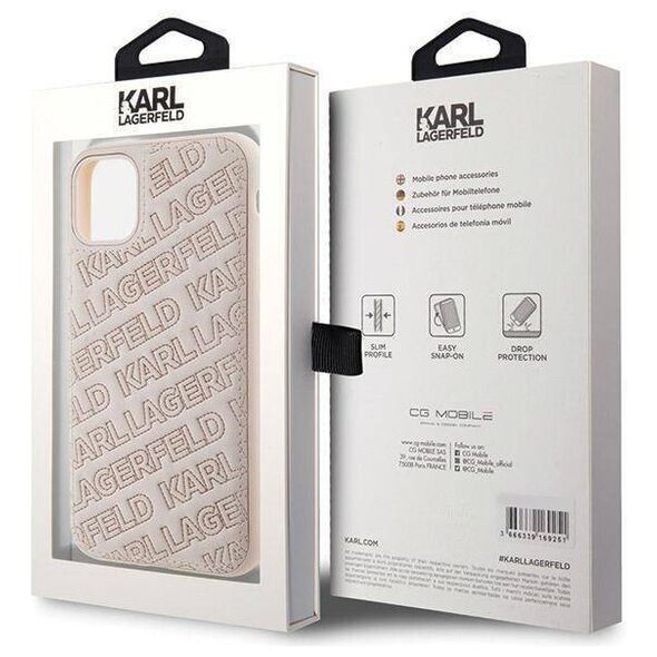 Original Case IPHONE 11 / XR Karl Lagerfeld Hardcase Quilted K Pattern (KLHCN61PQKPMP) pink 3666339165079