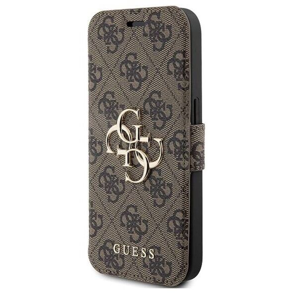 Original Case APPLE IPHONE 15 PRO Guess Book 4G Metal Gold Logo (GUBKP15L4GMGBR) brown 3666339194444