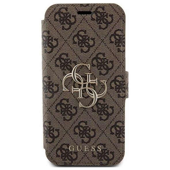 Original Case APPLE IPHONE 15 PRO Guess Book 4G Metal Gold Logo (GUBKP15L4GMGBR) brown 3666339194444