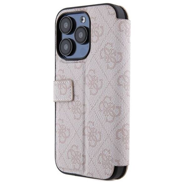 Original Case APPLE IPHONE 15 PRO Guess Book 4G Metal Gold Logo (GUBKP15L4GMGPI) pink 3666339194529