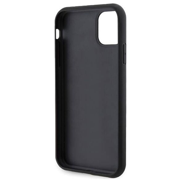 Original Case IPHONE 11 Guess Hardcase 4G Triangle Metal Logo (GUHCN61PG4GPK) black 3666339225667