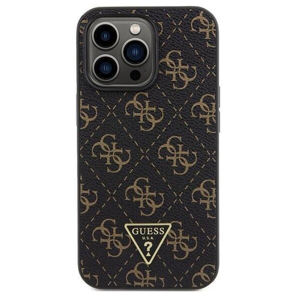 Original Case IPHONE 14 PRO MAX Guess Hardcase 4G Triangle Metal Logo (GUHCP14XPG4GPK) black 3666339225759