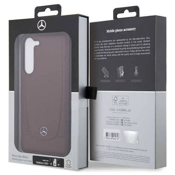 Case SAMSUNG GALAXY S23+ Mercedes Leather Urban Line (MEHCS23MARMRE) maroon 3666339113438