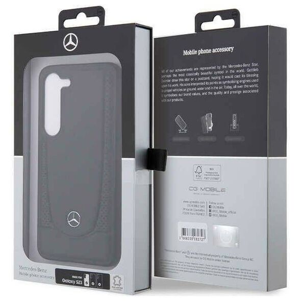 Case SAMSUNG GALAXY S23 Mercedes Leather Urban Line (MEHCS23SARMBK) black 3666339113391