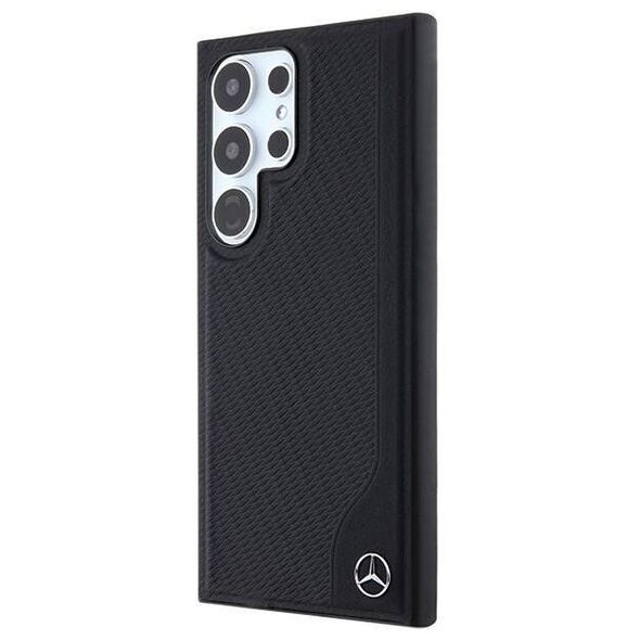 Original Case SAMSUNG GALAXY S24 ULTRA Mercedes Hardcase Leather Debossed Line MagSafe (MEHMS24L23RBGVK) black 3666339240967