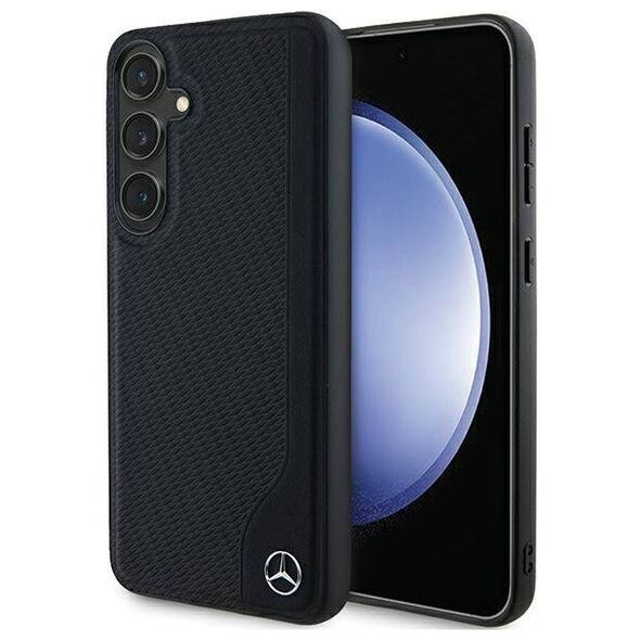 Original Case SAMSUNG GALAXY S24 Mercedes Hardcase Leather Debossed Line MagSafe (MEHMS24S23RBGVK) black 3666339240943