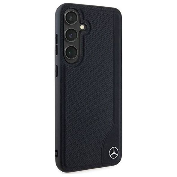 Original Case SAMSUNG GALAXY S24 Mercedes Hardcase Leather Debossed Line MagSafe (MEHMS24S23RBGVK) black 3666339240943