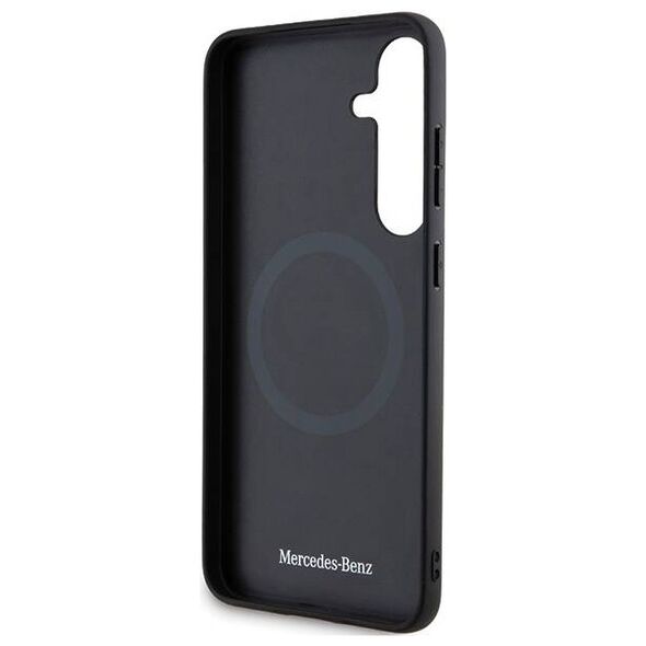 Original Case SAMSUNG GALAXY S24 Mercedes Hardcase Leather Debossed Line MagSafe (MEHMS24S23RBGVK) black 3666339240943