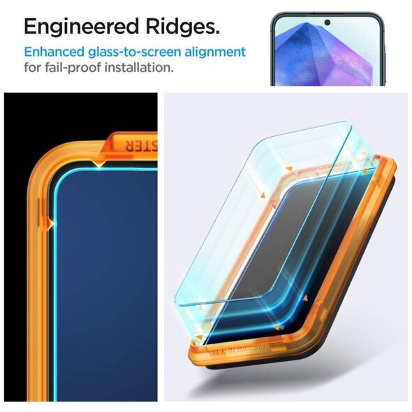 Tempered Glass SAMSUNG GALAXY A55 5G Spigen ALM Glas.tr 2-pack Clear 8809971227070