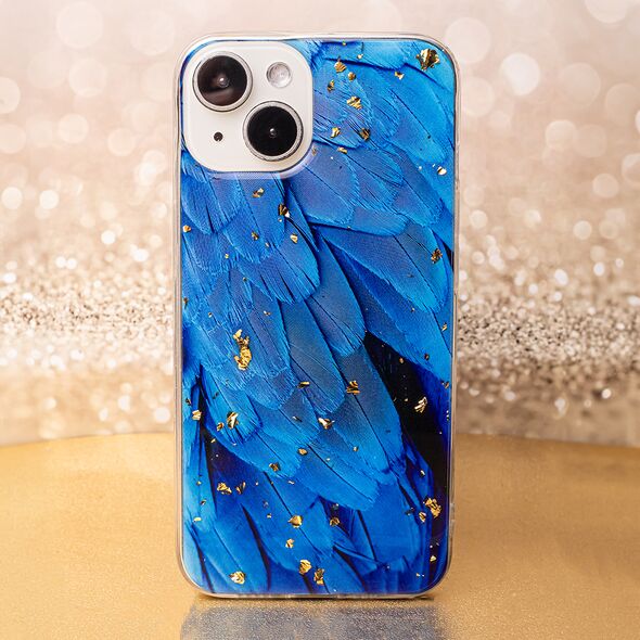 Gold Glam case for Samsung Galaxy S24 Ultra Blue 5907457743557