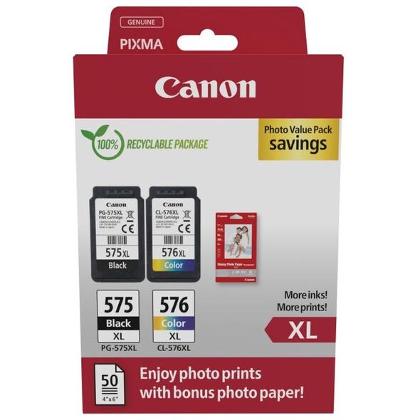 Canon Μελάνι Inkjet PG-575XL/CL-576XL Ph.Value Pack (5437C006) (CANCL-576XLPVP) έως 12 άτοκες Δόσεις