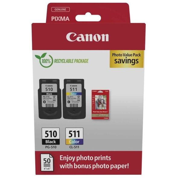Canon Μελάνι Inkjet PG-510/CL-511 PVP (2970B017) (CANCL-511PVP) έως 12 άτοκες Δόσεις